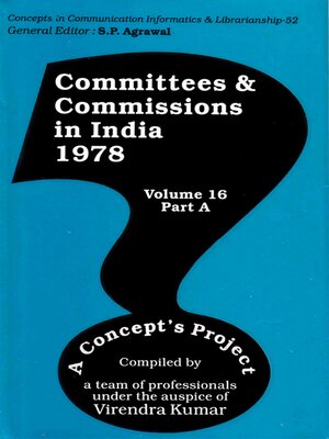 cover image of Committees and Commissions in India 1978